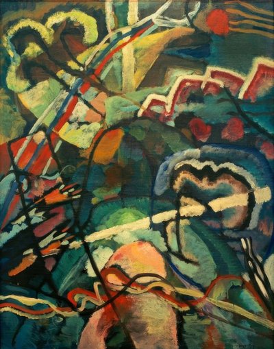 白い枠のある画像 作： Wassily Kandinsky